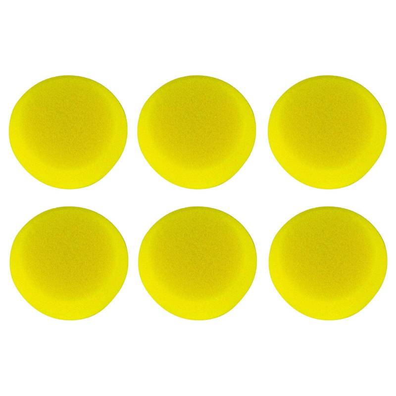 ZVIZZER 6X Polierpad Trapez Polierschwamm Polierscheibe sattgelb Soft 55/20 mm von zvizzer