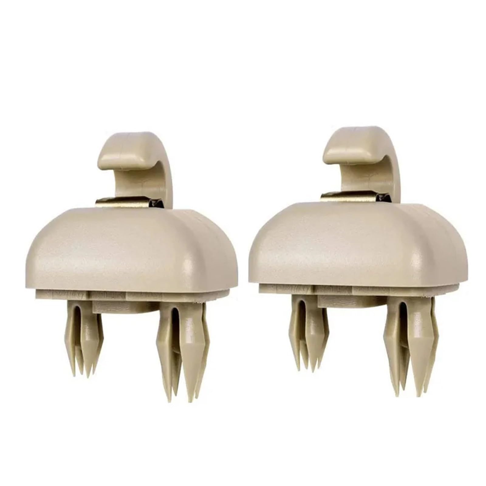 zyppk 1/2-teiliger Auto-Sonnenblenden-Clip, passend for A1, A3 S3 A4 S4 Allroad A5 S5 Q3 Q5 8U0857562A Innenaufhänger-Hakenclip-Halterung Halteclip für Auto-Sonnenblende(Beige-2pcs) von zyppk