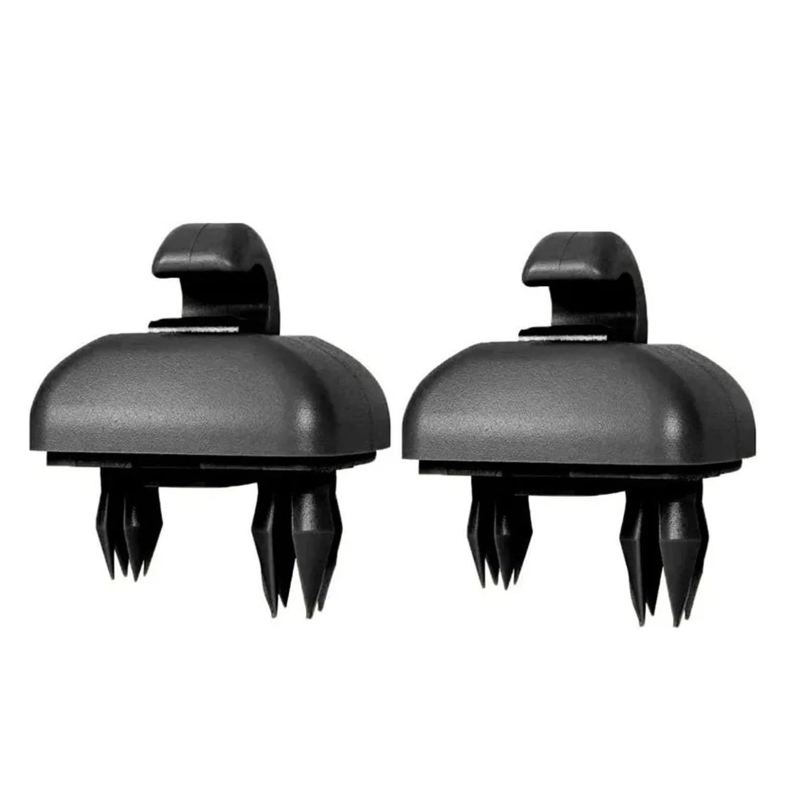 zyppk 1/2-teiliger Auto-Sonnenblenden-Clip, passend for A1, A3 S3 A4 S4 Allroad A5 S5 Q3 Q5 8U0857562A Innenaufhänger-Hakenclip-Halterung Halteclip für Auto-Sonnenblende(Black-2pcs) von zyppk
