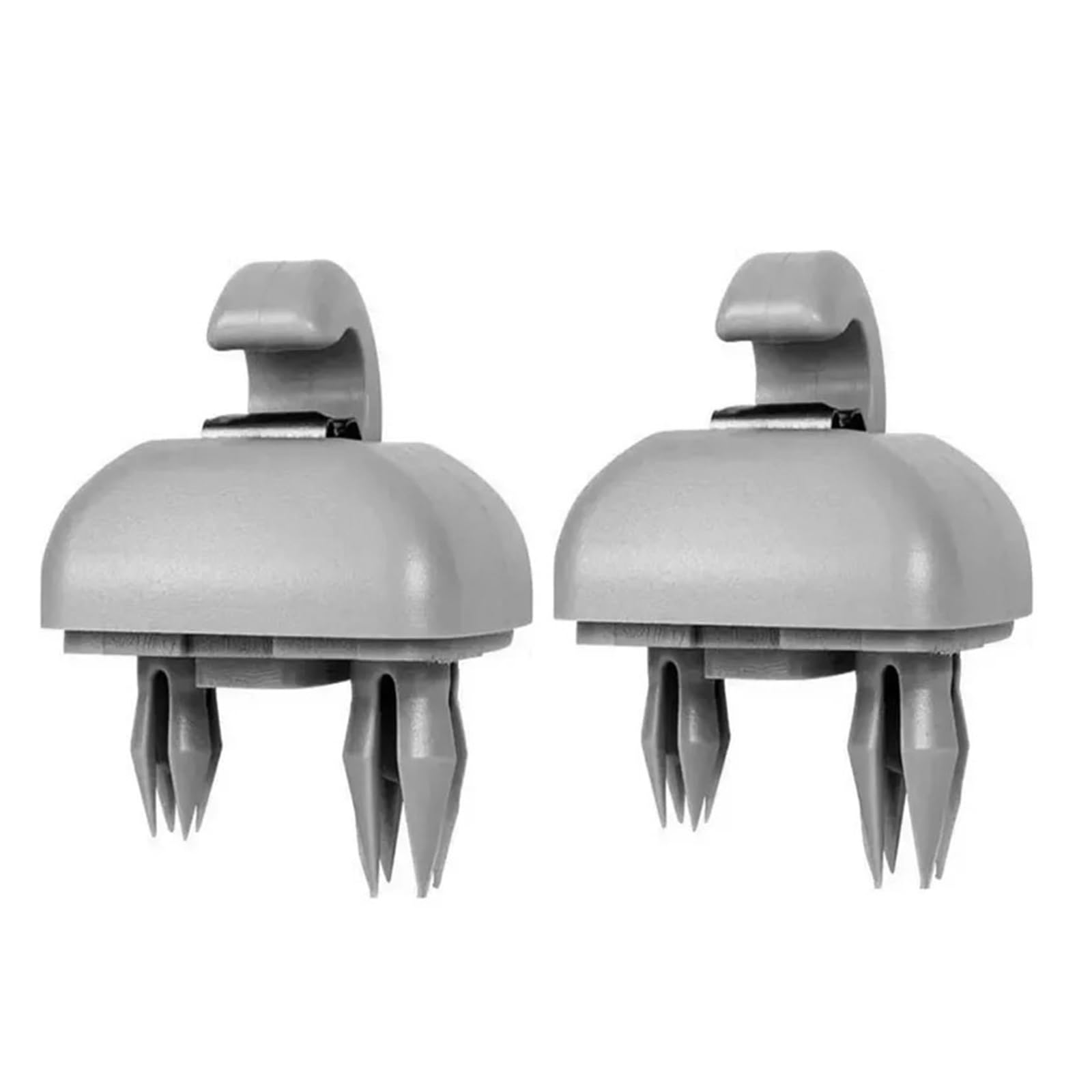 zyppk 1/2-teiliger Auto-Sonnenblenden-Clip, passend for A1, A3 S3 A4 S4 Allroad A5 S5 Q3 Q5 8U0857562A Innenaufhänger-Hakenclip-Halterung Halteclip für Auto-Sonnenblende(Grey-2pcs) von zyppk