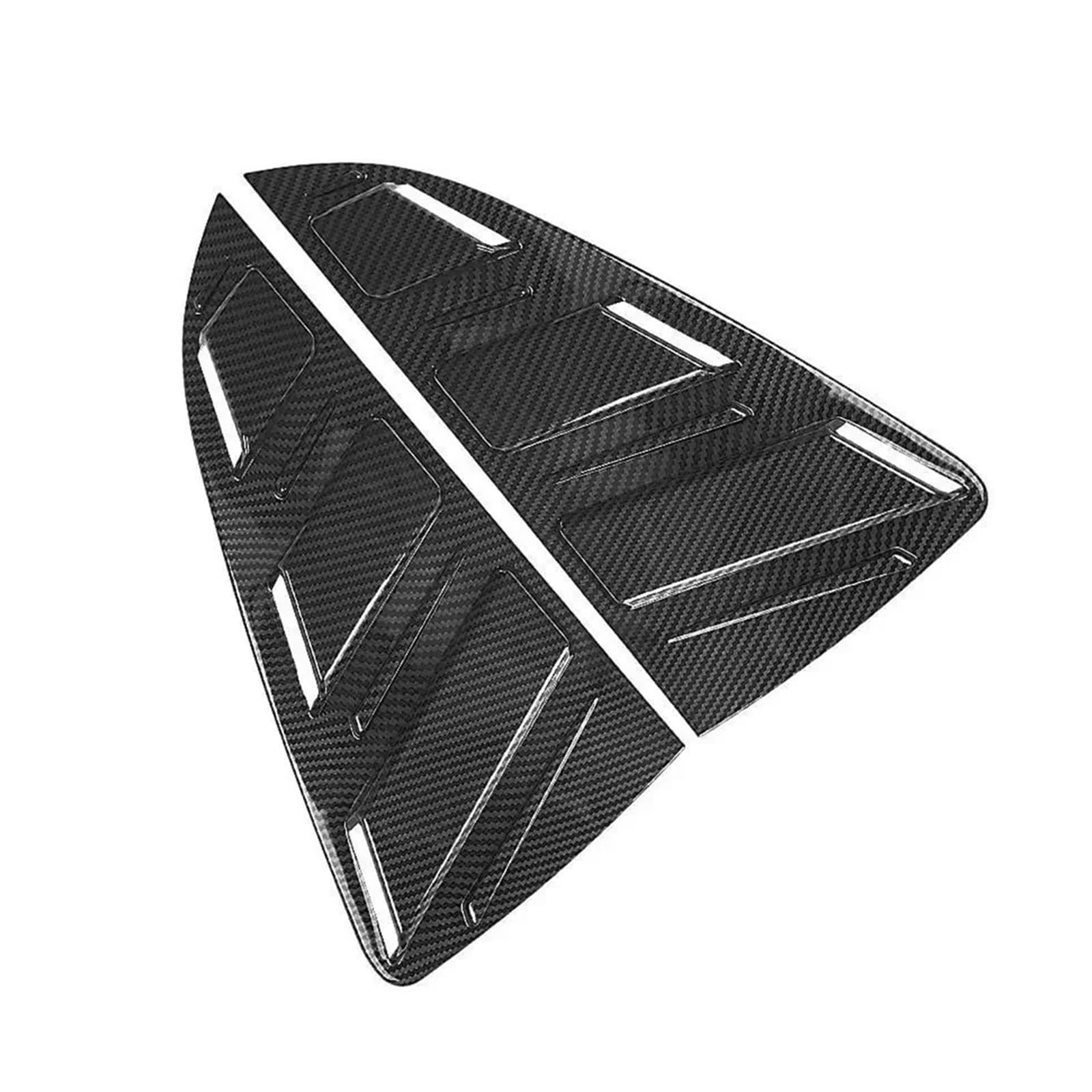 zyppk 1 Paar Heckklappenverkleidung, passend for Volkswagen, passend for VW, passend for Polo MK5 6R 6C 2011–2017 Heckscheibenrollo-Zierleiste(Carbon Look) von zyppk