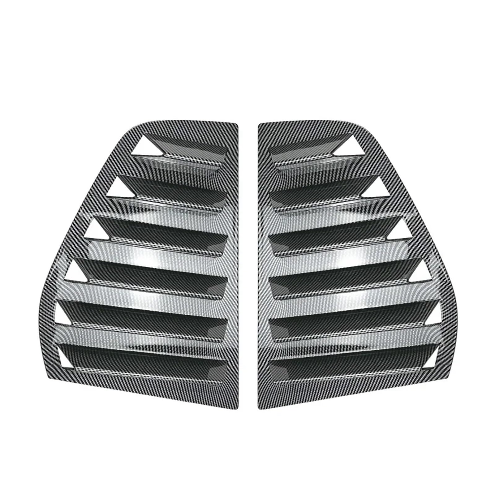 zyppk 2 STÜCKE Auto-Heckklappenabdeckung, passend for Volkswagen, passend for VW, passend for Golf 5 MK5 2005-2007 Heckscheibenrollo-Zierleiste(Carbon Look) von zyppk