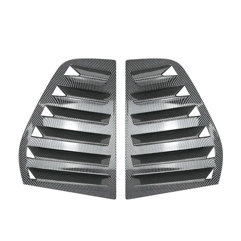 zyppk 2 STÜCKE Auto-Heckklappenabdeckung, passend for Volkswagen, passend for VW, passend for Golf 5 MK5 2005-2007 Heckscheibenrollo-Zierleiste(Carbon Look) von zyppk