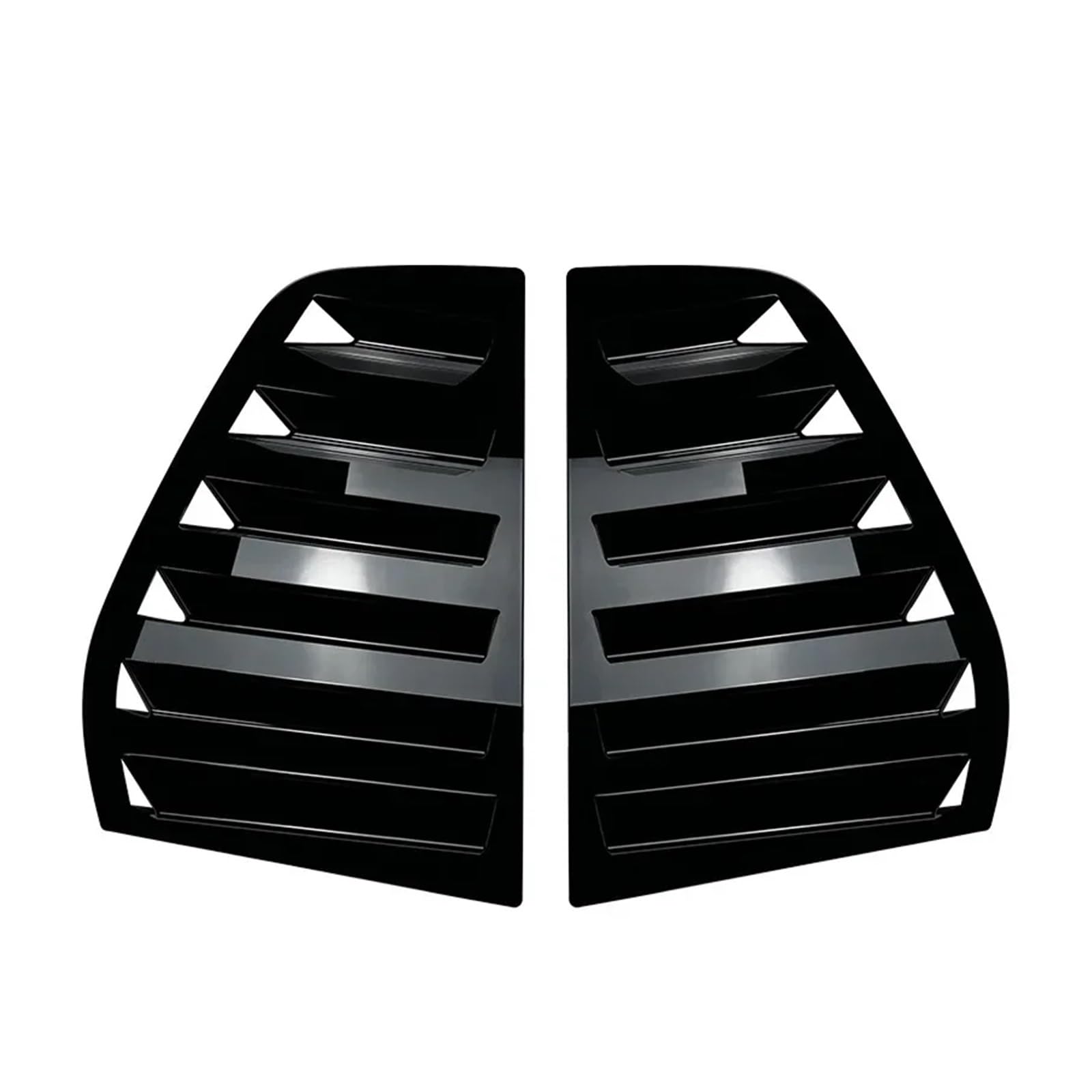 zyppk 2 STÜCKE Auto-Heckklappenabdeckung, passend for Volkswagen, passend for VW, passend for Golf 5 MK5 2005-2007 Heckscheibenrollo-Zierleiste(Gloss Black) von zyppk