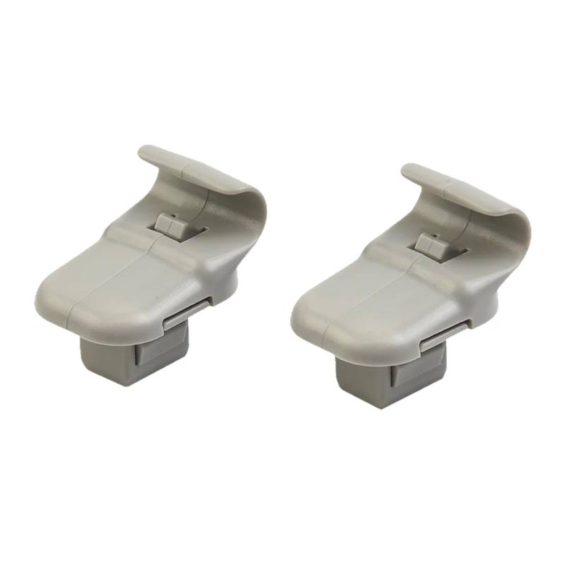 zyppk 2 STÜCKE Sonnenblendenclip, passend for Mazda, 3 5 6 CX-7 CX-9 RX-8 MPV LC6269261B77 Halterhakenhalterung Hakenhalter Auto Grauer Sonnenblendenclip Halteclip für Auto-Sonnenblende von zyppk