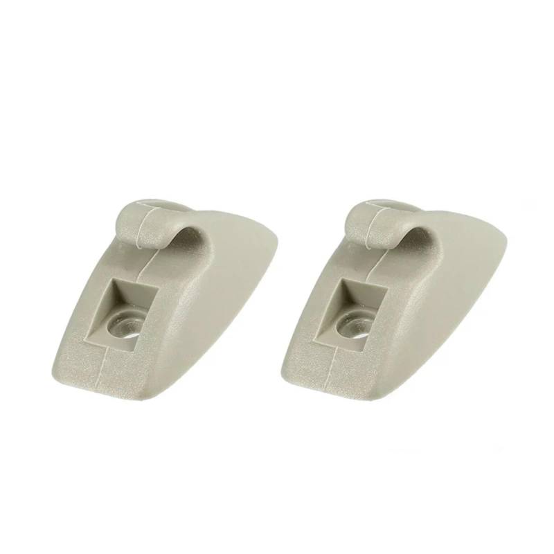 zyppk 2 Stück Auto-Sonnenblenden-Halteclip, passend for Rabbit 1979–1984 MK1 1979–1984 191857559 Halterungsaufhänger, beige, Halterung mit Haken Halteclip für Auto-Sonnenblende von zyppk