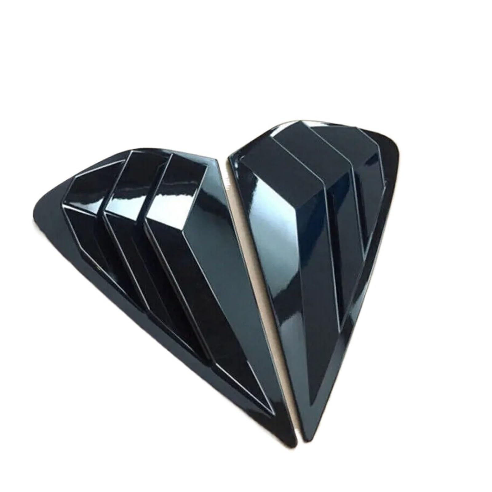 zyppk 2 Stück Lamellenaufkleber for die Rückseite, passend for KIA, Forte K3 2019–2022, Jalousien Heckscheibenrollo-Zierleiste(Black) von zyppk