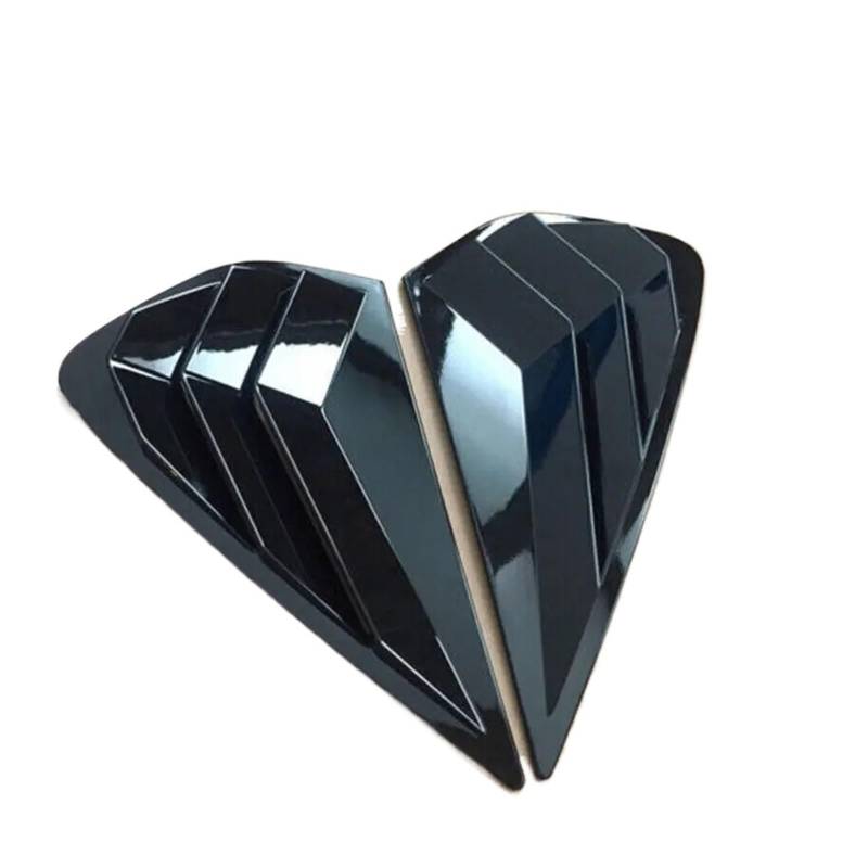 zyppk 2 Stück Lamellenaufkleber for die Rückseite, passend for KIA, Forte K3 2019–2022, Jalousien Heckscheibenrollo-Zierleiste(Black) von zyppk
