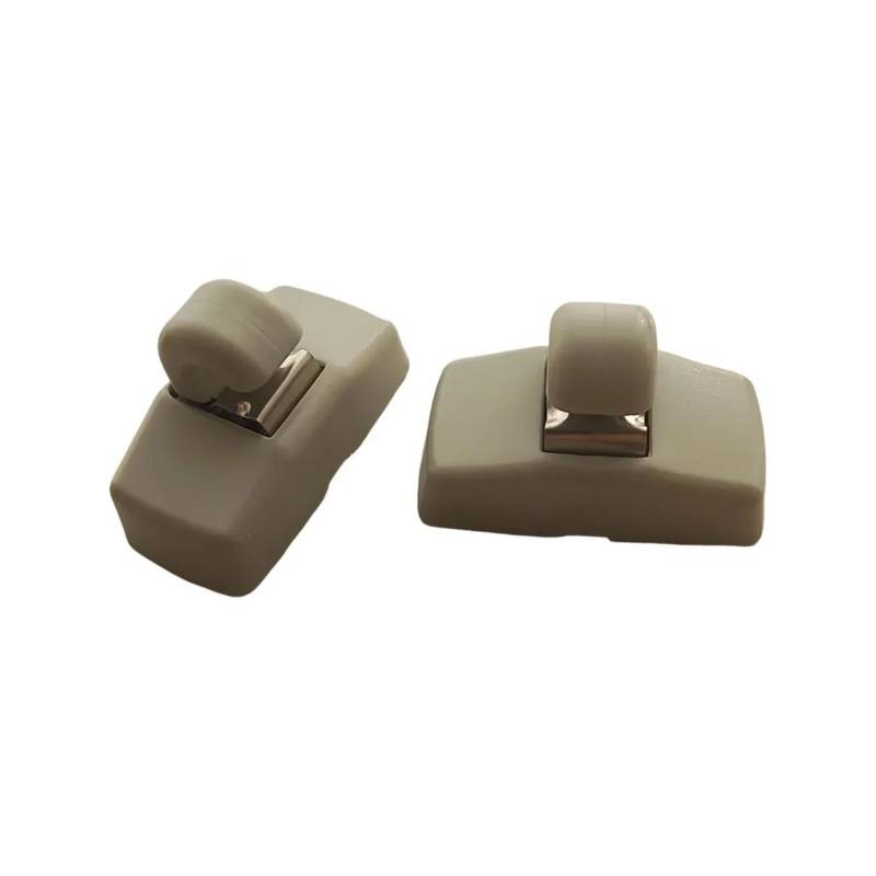 zyppk 2 Stück Sonnenblenden-Clips, Haken, passend for Skoda, Fabia 6Y Octavia A4 A5 1U 1Z Superb B5 3U 3B0857563 3B0857561B, Auto-Fronthalterung for Sonnenblende Halteclip für Auto-Sonnenblende(Grey-2 von zyppk