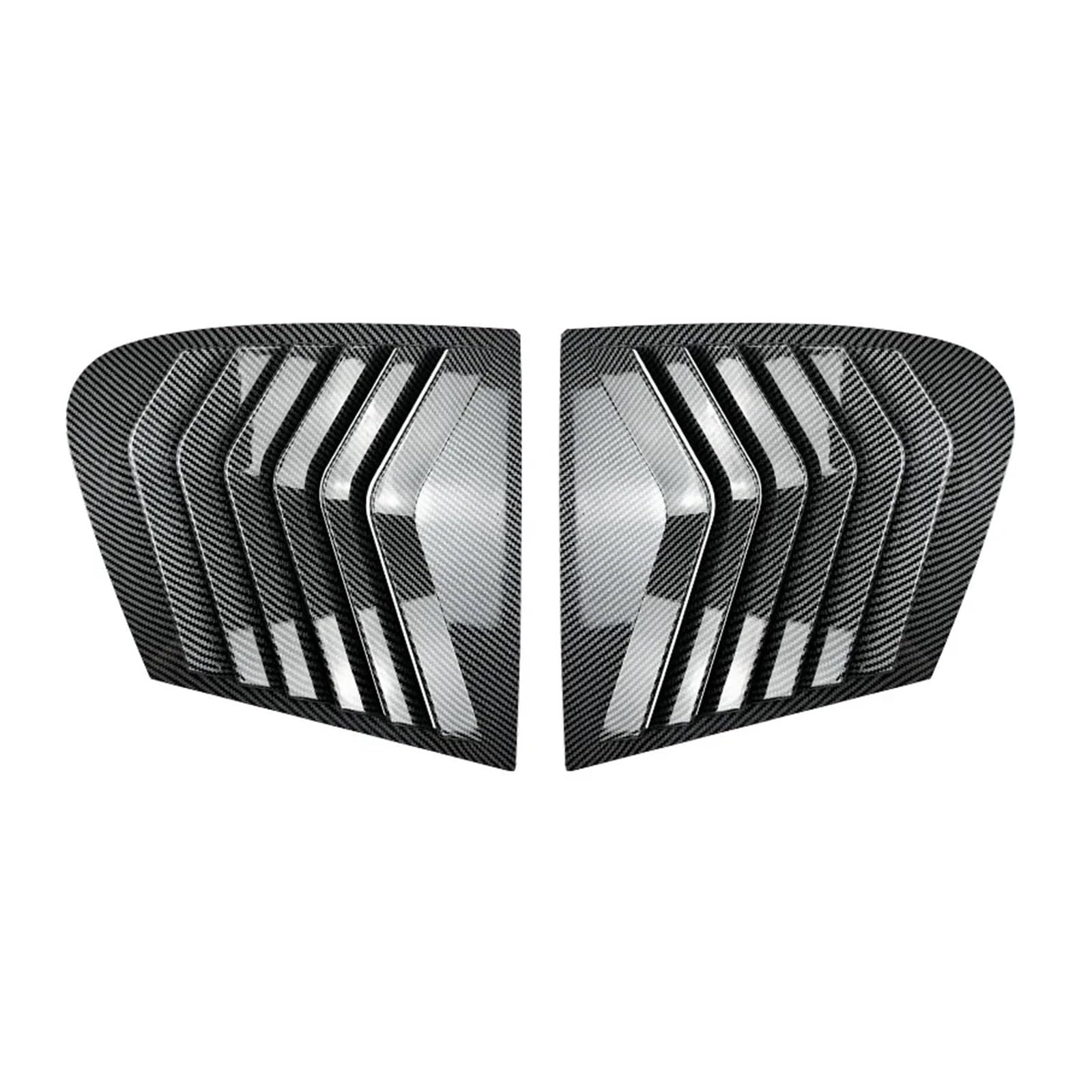 zyppk 2-teilige Heckklappenverkleidung, passend for 1er F20 LCI 118i 120i 125i 2011-2019 Seite Heckscheibenrollo-Zierleiste(Carbon Look) von zyppk
