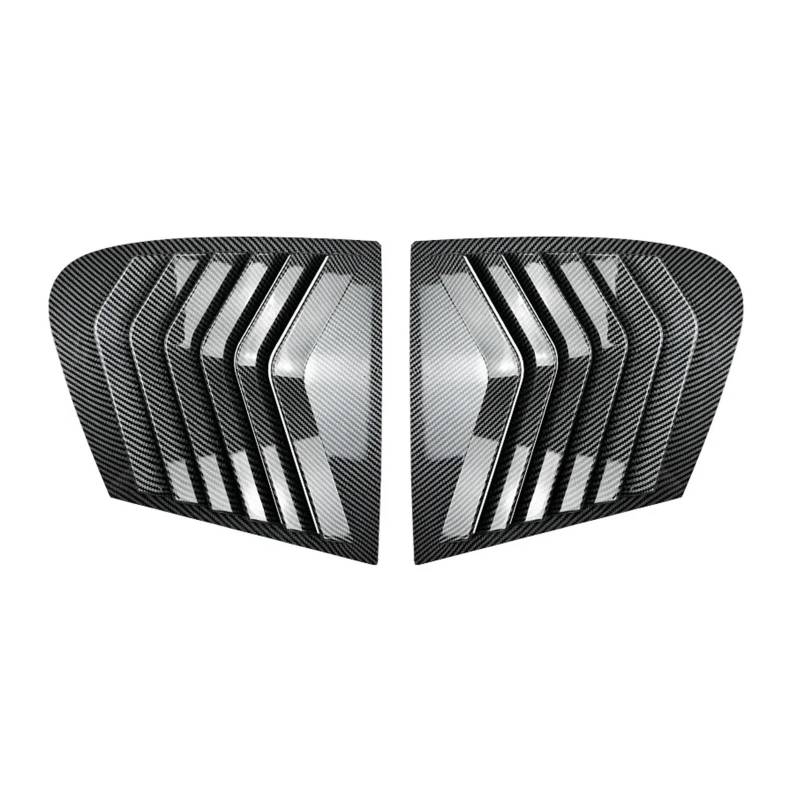 zyppk 2-teilige Heckklappenverkleidung, passend for 1er F20 LCI 118i 120i 125i 2011-2019 Seite Heckscheibenrollo-Zierleiste(Carbon Look) von zyppk