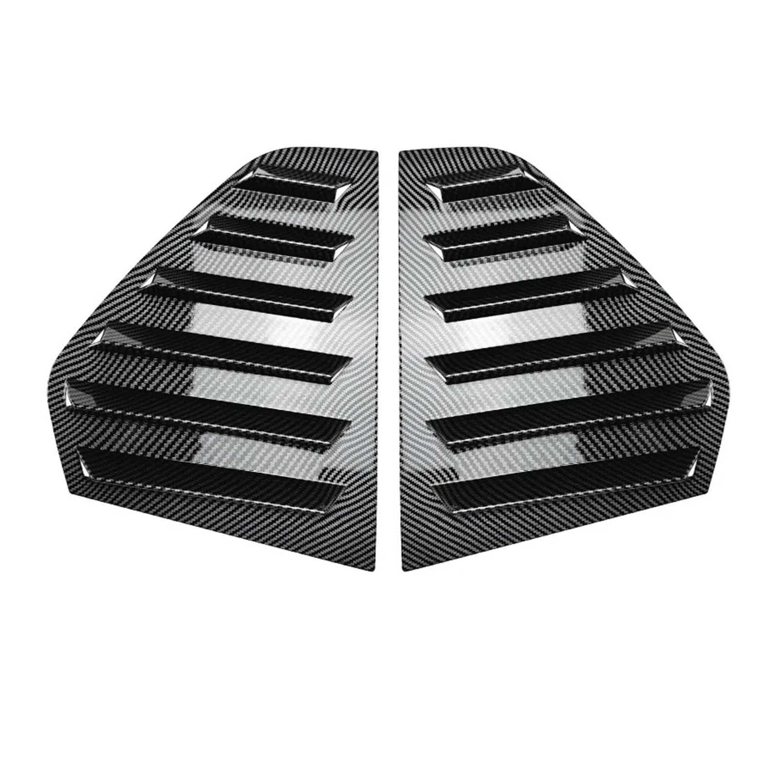 zyppk 2-teilige Heckscheibenabdeckung for das Auto, passend for Volkswagen, passend for Golf, MK8 2020–2023 Heckscheibenrollo-Zierleiste(Carbon Fiber Look) von zyppk
