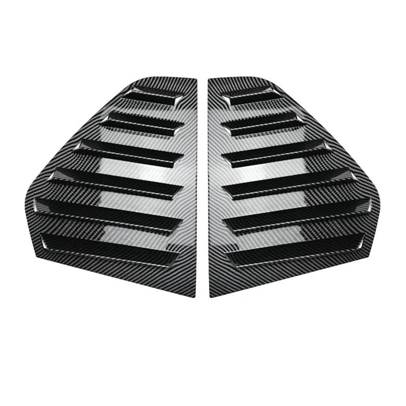 zyppk 2-teilige Heckscheibenabdeckung for das Auto, passend for Volkswagen, passend for Golf, MK8 2020–2023 Heckscheibenrollo-Zierleiste(Carbon Fiber Look) von zyppk