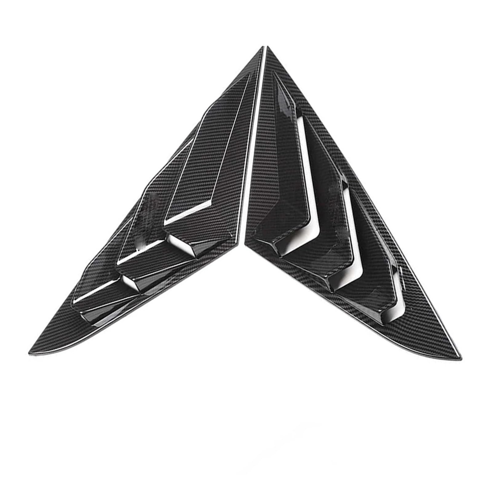 zyppk 2-teiliger Auto-Heckscheiben-Lamellenverschluss, passend for Hyundai, Lafesta 2014–2022 Fensterabdeckung Heckscheibenrollo-Zierleiste(Carboon fiber) von zyppk