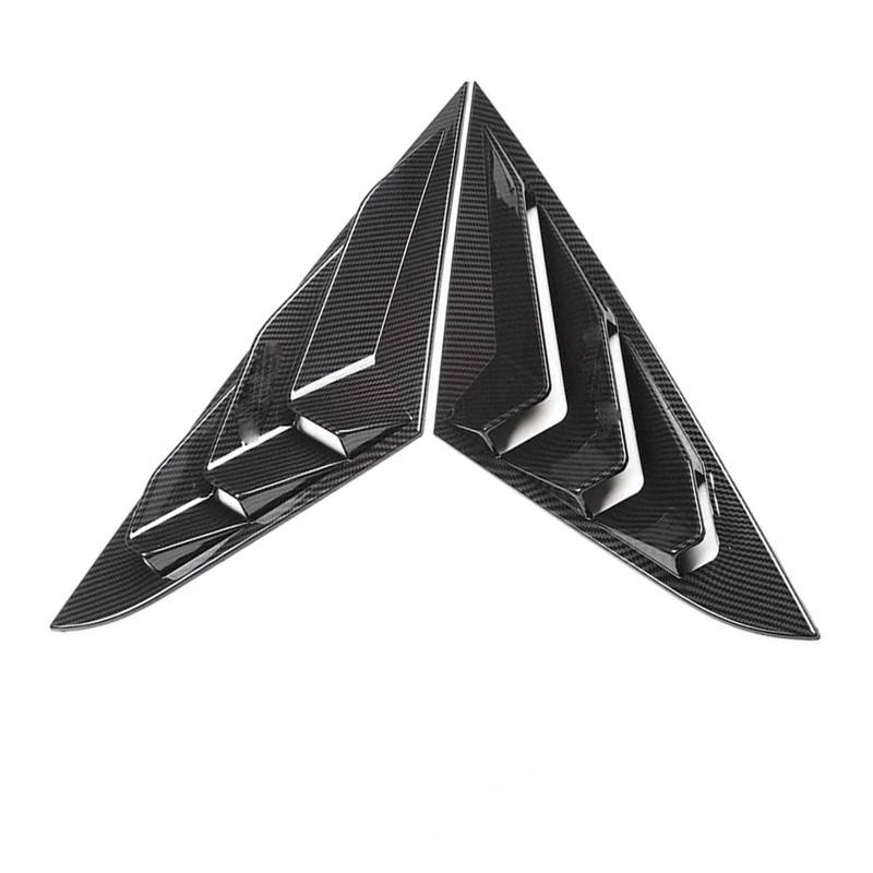zyppk 2-teiliger Auto-Heckscheiben-Lamellenverschluss, passend for Hyundai, Lafesta 2014–2022 Fensterabdeckung Heckscheibenrollo-Zierleiste(Carboon fiber) von zyppk
