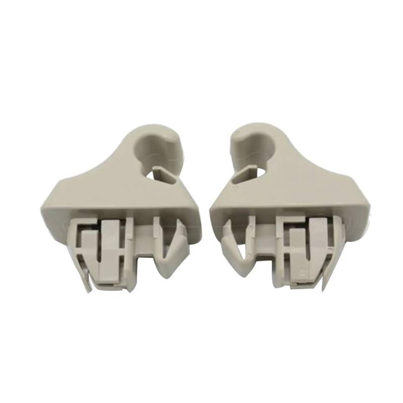 zyppk 2-teiliger Sonnenblenden-Cliphaken, passend for Mitsubishi, Montero MK3 Pajero 2000–2006 MR779704 MR779705 Sonnenblenden-Aufhängerhaken Halteclip für Auto-Sonnenblende(Beige) von zyppk