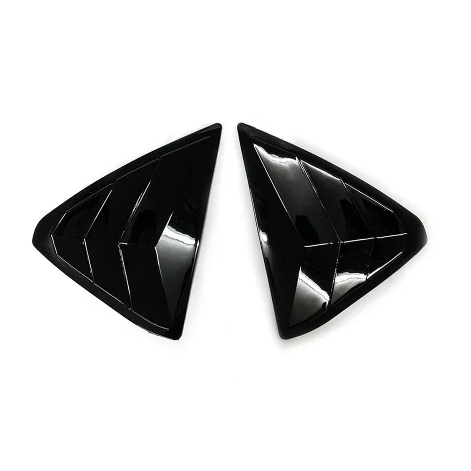 zyppk Abdeckung der hinteren Seitenlamellen des Autos, passend for Mazda, CX5 2018–2023, Lüftungsverkleidung, Heckscheibenjalousie Heckscheibenrollo-Zierleiste(Glossy Black) von zyppk