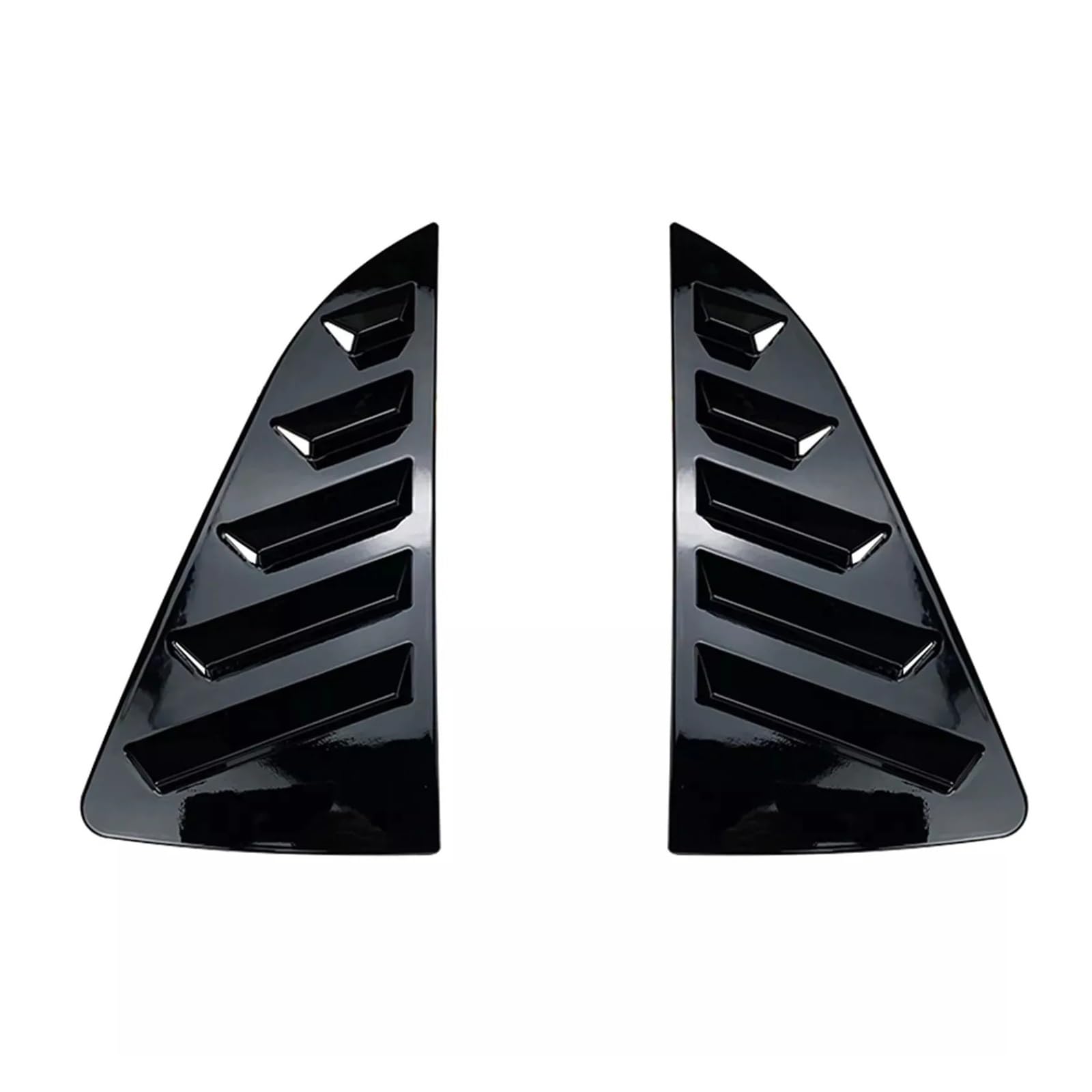 zyppk Ar Hecklamellen-Seitenfenster-Verkleidungsaufkleber, passend for Volkswagen, passend for VW, Polo MK5 6R 6C 2011–2017 CVent Scoop ABS Heckscheibenrollo-Zierleiste(Gloss Black) von zyppk