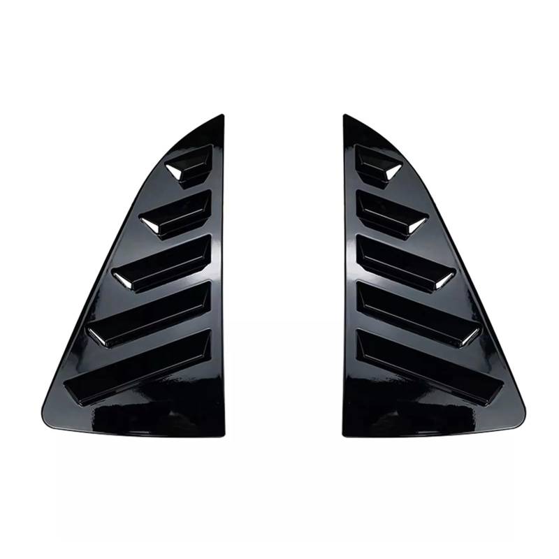 zyppk Ar Hecklamellen-Seitenfenster-Verkleidungsaufkleber, passend for Volkswagen, passend for VW, Polo MK5 6R 6C 2011–2017 CVent Scoop ABS Heckscheibenrollo-Zierleiste(Gloss Black) von zyppk