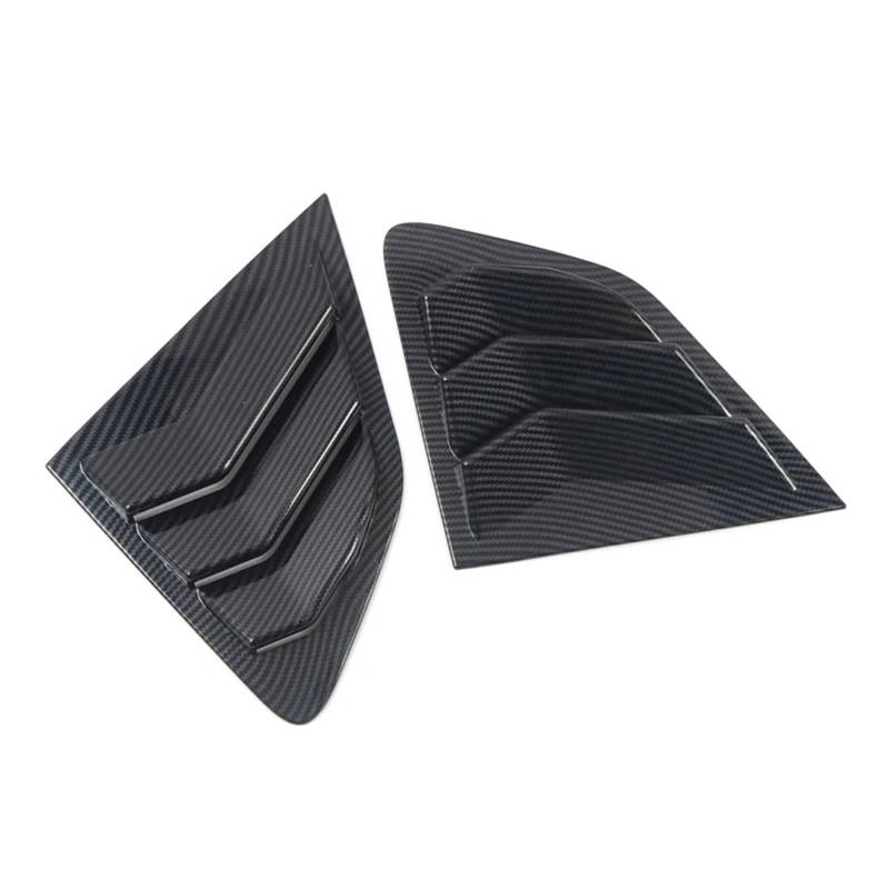 zyppk Aufkleber-Abdeckung for die Heckklappe, passend for Nissan, Qashqai J11 2015–2020, Seitenfenster-Luftschlitz Heckscheibenrollo-Zierleiste(Carbon Style) von zyppk