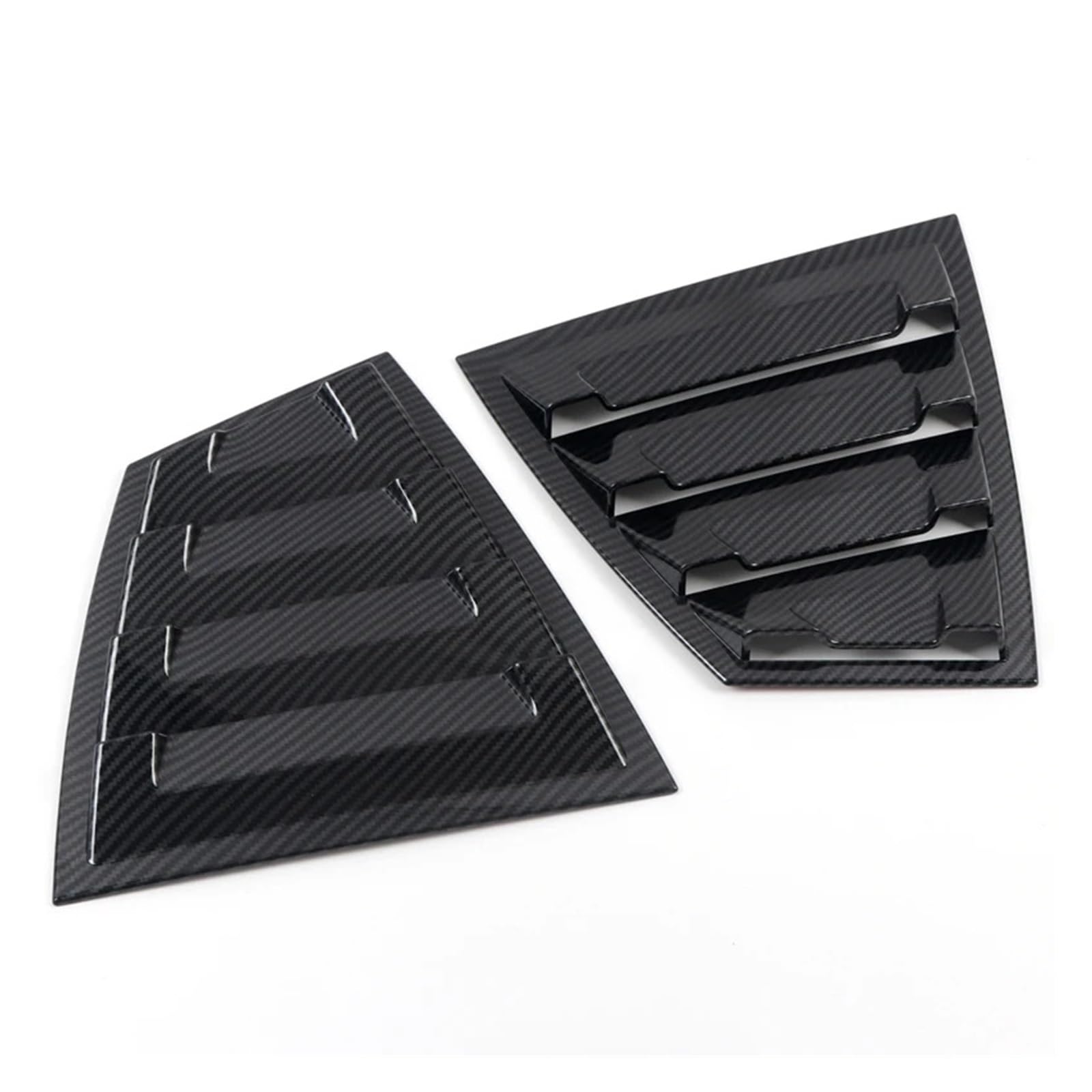 zyppk Aufkleber-Abdeckung for die Heckklappe, passend for Subaru, WRX STi 2014–2021, Seitenfenster-Luftschlitz Heckscheibenrollo-Zierleiste(Carbon Style) von zyppk