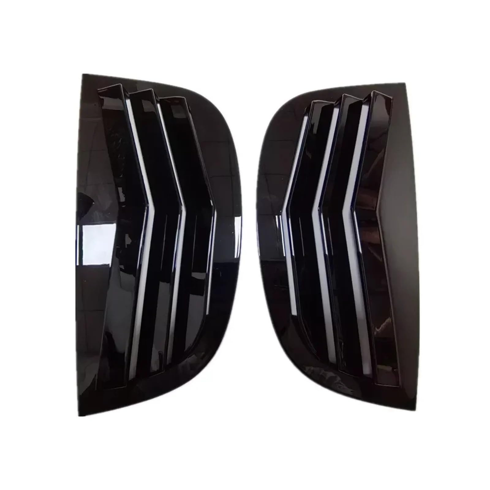 zyppk Aufkleber for die Blendenabdeckung, passend for Peugeot, 208 2018–2024, Seitenlüftungsschaufel for Heckklappe Heckscheibenrollo-Zierleiste(Gloss Black) von zyppk