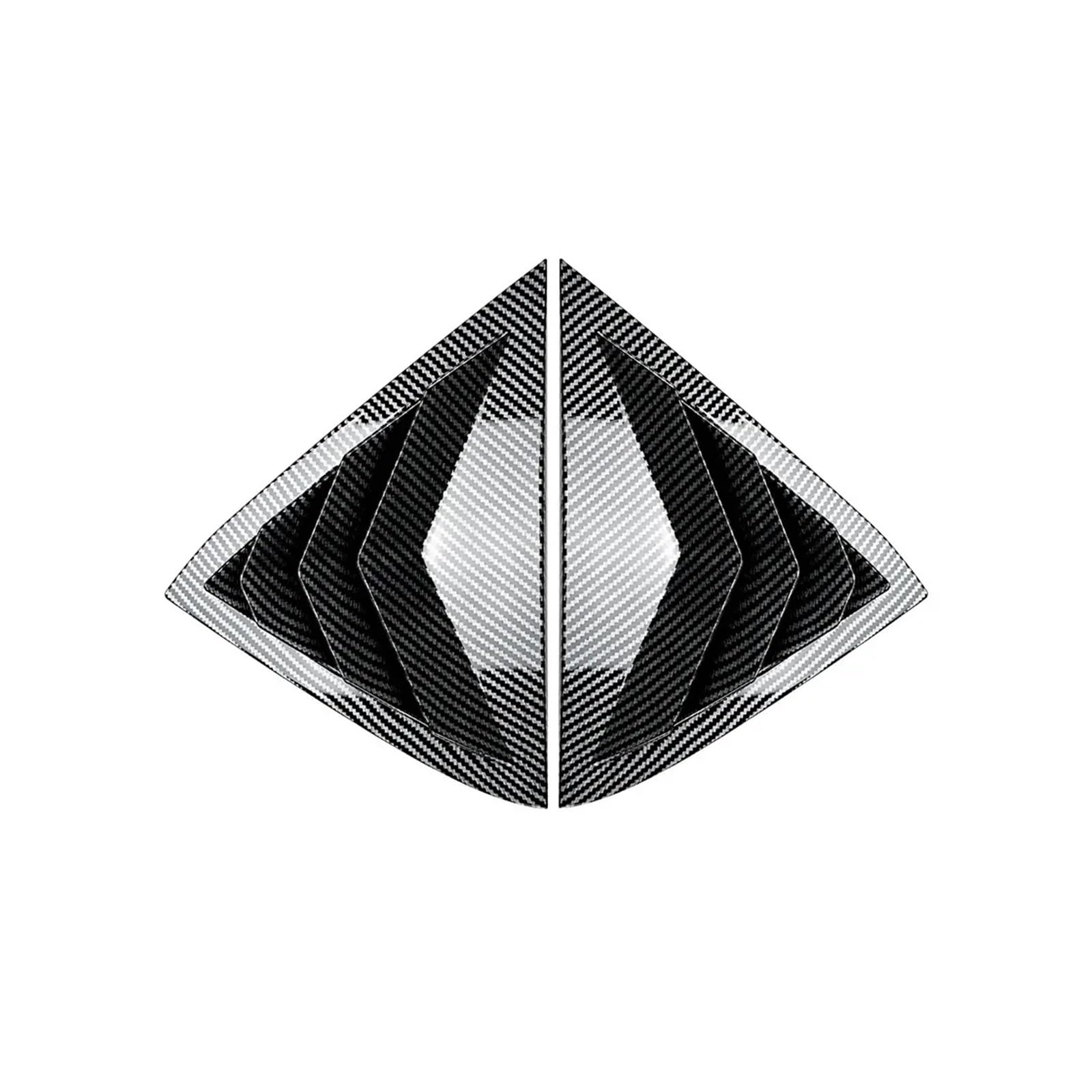 zyppk Aufkleber for die Heckklappenabdeckung des Autos, passend for Ford, Fiesta MK7 MK7.5 2008–2017, seitliche Fensterlüftung Heckscheibenrollo-Zierleiste(Carbon Look) von zyppk