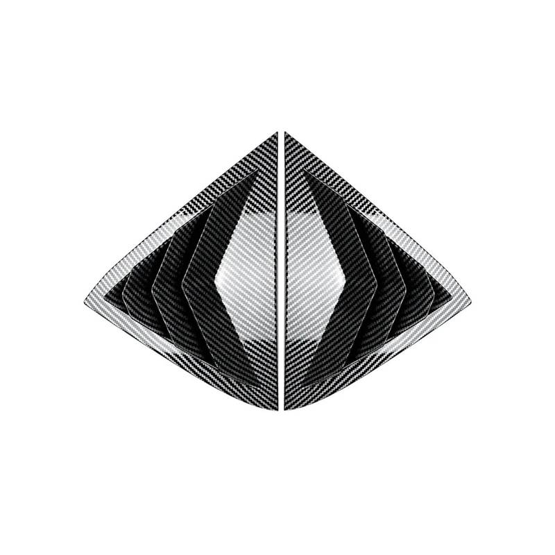 zyppk Aufkleber for die Heckklappenabdeckung des Autos, passend for Ford, Fiesta MK7 MK7.5 2008–2017, seitliche Fensterlüftung Heckscheibenrollo-Zierleiste(Carbon Look) von zyppk