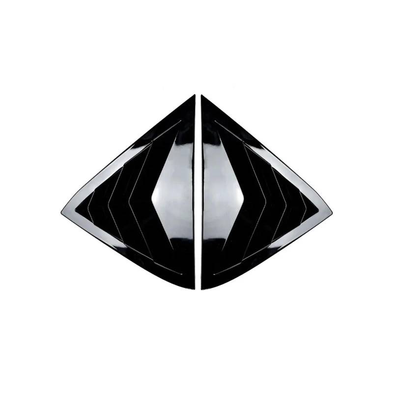 zyppk Aufkleber for die Heckklappenabdeckung des Autos, passend for Ford, Fiesta MK7 MK7.5 2008–2017, seitliche Fensterlüftung Heckscheibenrollo-Zierleiste(Gloss Black) von zyppk