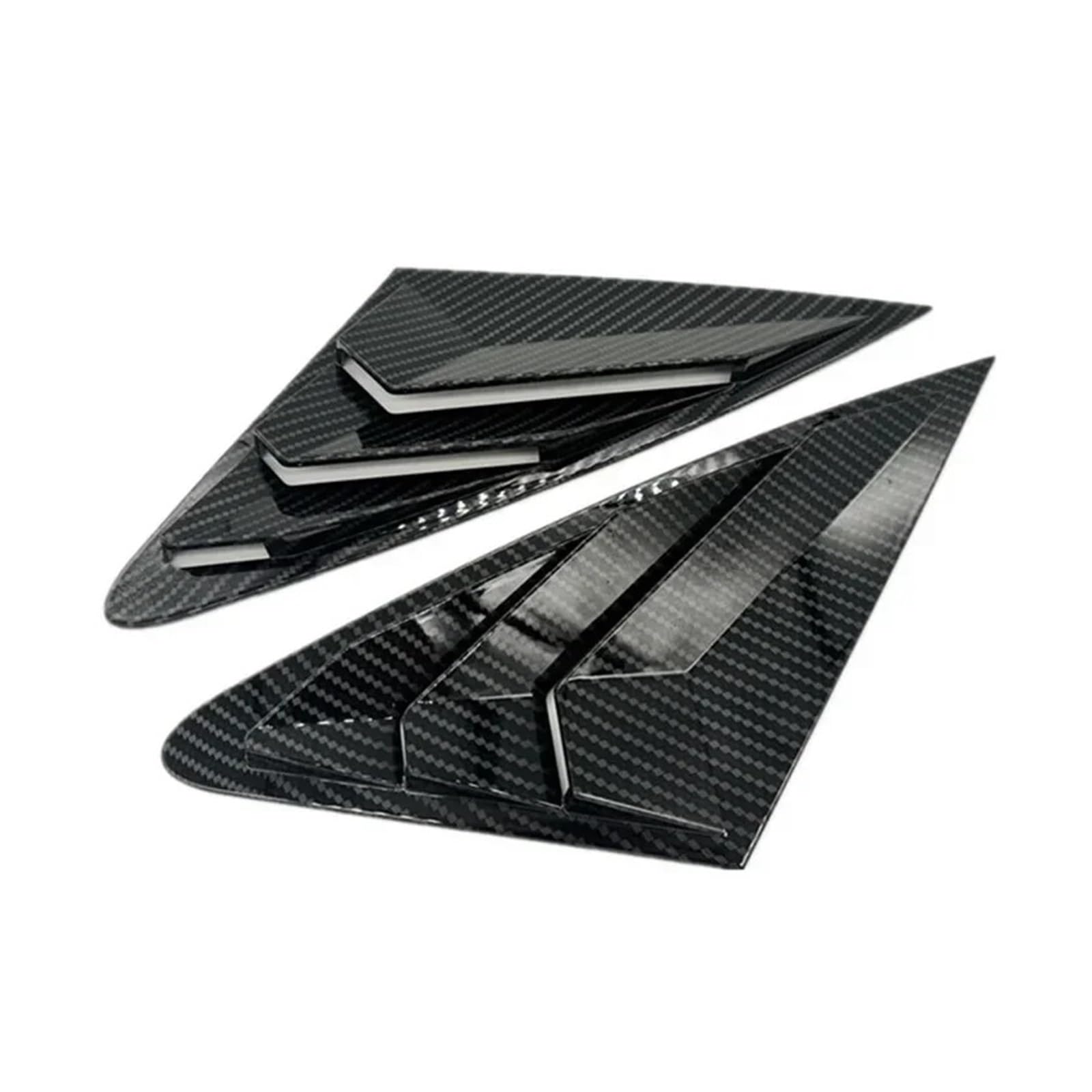zyppk Aufkleber for die Verkleidung der hinteren Seitenjalousie, passend for A4 A4L S4 B8 Limousine 2009–2016 Lamellenfenster Heckscheibenrollo-Zierleiste(Carbon) von zyppk