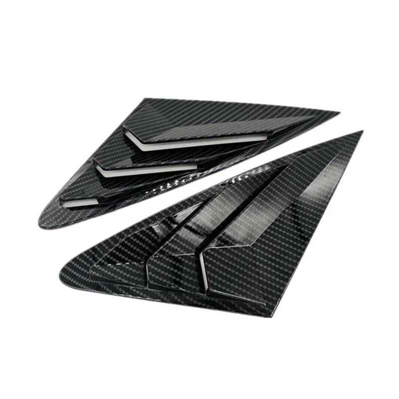 zyppk Aufkleber for die Verkleidung der hinteren Seitenjalousie, passend for A4 A4L S4 B8 Limousine 2009–2016 Lamellenfenster Heckscheibenrollo-Zierleiste(Carbon) von zyppk