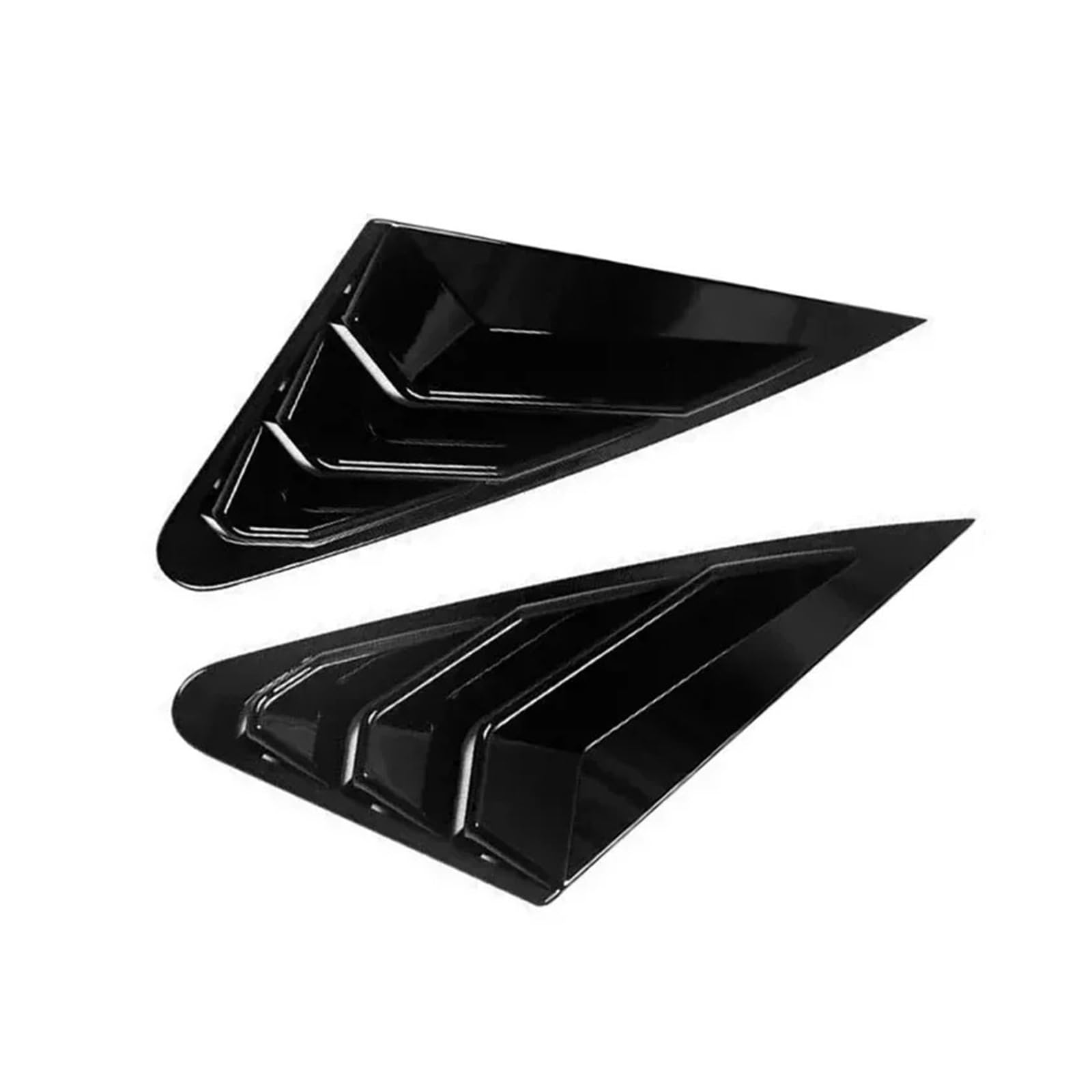 zyppk Aufkleber for die Verkleidung der hinteren Seitenjalousie, passend for A4 A4L S4 B8 Limousine 2009–2016 Lamellenfenster Heckscheibenrollo-Zierleiste(Gloss Black) von zyppk