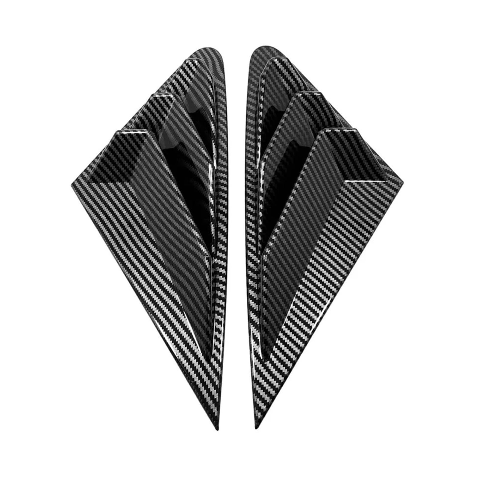 zyppk Aufkleberabdeckung for Heckklappe, passend for A3 8Y 4-türige Limousine 2020–2024, Seitenfenster-Luftschlitz Heckscheibenrollo-Zierleiste(Carbon Style) von zyppk