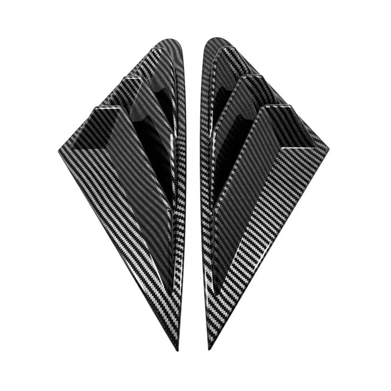 zyppk Aufkleberabdeckung for Heckklappe, passend for A3 8Y 4-türige Limousine 2020–2024, Seitenfenster-Luftschlitz Heckscheibenrollo-Zierleiste(Carbon Style) von zyppk