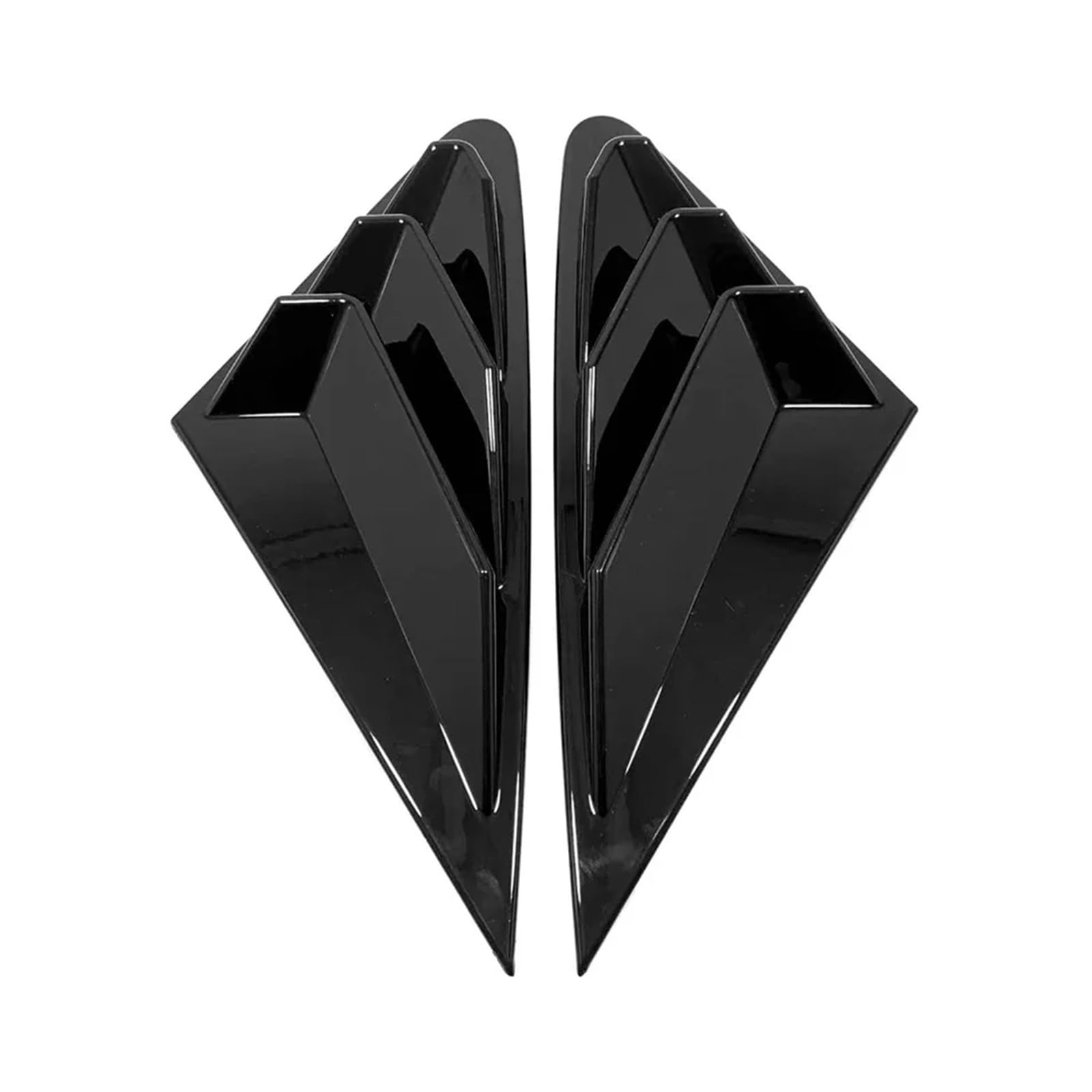 zyppk Aufkleberabdeckung for Heckklappe, passend for A3 8Y 4-türige Limousine 2020–2024, Seitenfenster-Luftschlitz Heckscheibenrollo-Zierleiste(Glossy Black) von zyppk