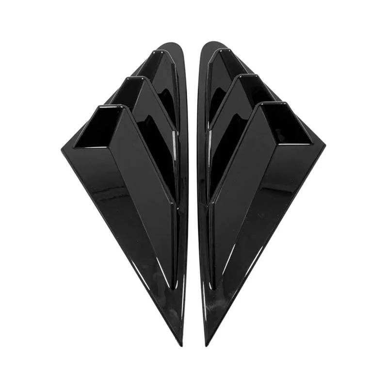 zyppk Aufkleberabdeckung for Heckklappe, passend for A3 8Y 4-türige Limousine 2020–2024, Seitenfenster-Luftschlitz Heckscheibenrollo-Zierleiste(Glossy Black) von zyppk
