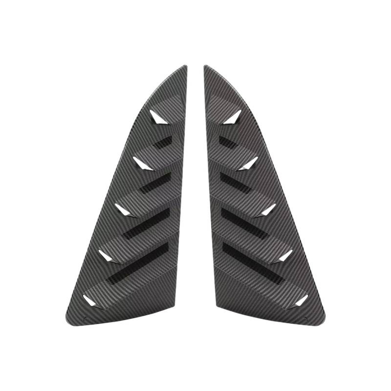zyppk Auto-Fensterladen-Abdeckungs-Zieraufkleber, passend for Volkswagen, passend for Polo, MK5 6R 6C 2011–2017, Lüftungsschaufel, ABS-Kohlefaser, hintere Lamellenfensterseite Heckscheibenrollo-Zierle von zyppk