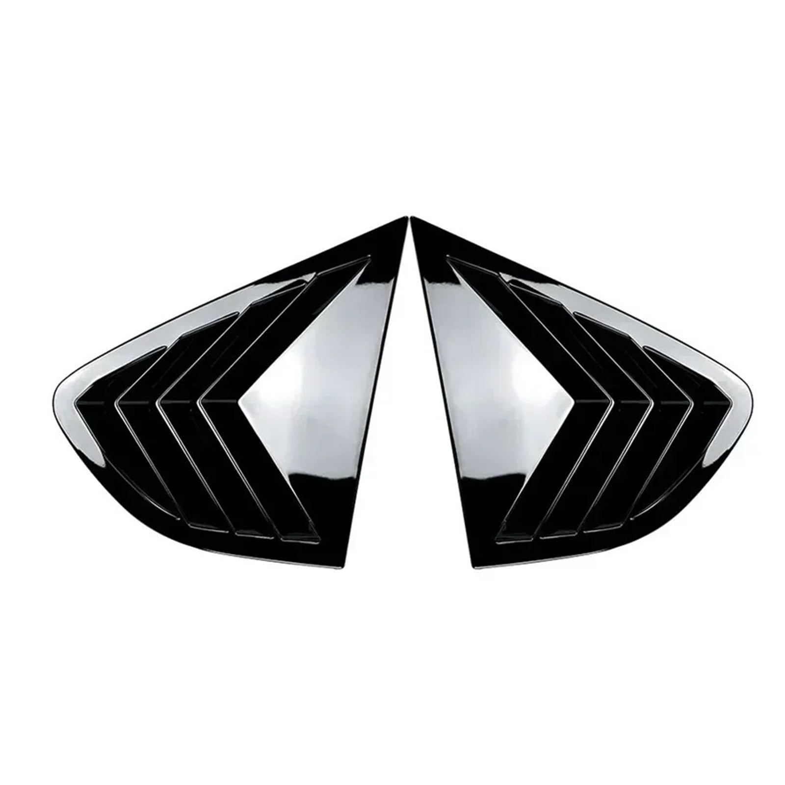 zyppk Auto-Heckfenster-Fensterladen-Abdeckungsverkleidung, passend for BMW, X4 F26 2014–2018, Fensterlamellen-Seitenlüftungsverkleidung, Auto-Zubehör Heckscheibenrollo-Zierleiste(Gloss Black) von zyppk