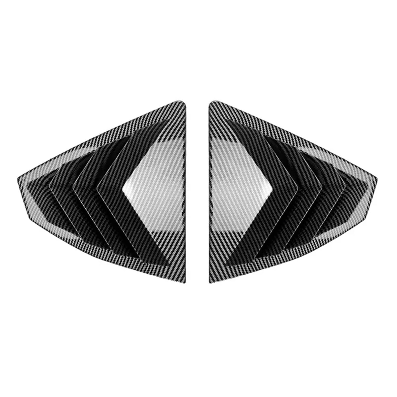zyppk Auto-Heckfenster-Fensterladen-Abdeckungsverkleidung, passend for Subaru, WRX STI VB 2022+, Fensterlamellen-Seitenlüftungsverkleidung Heckscheibenrollo-Zierleiste(Carbon Fiber) von zyppk
