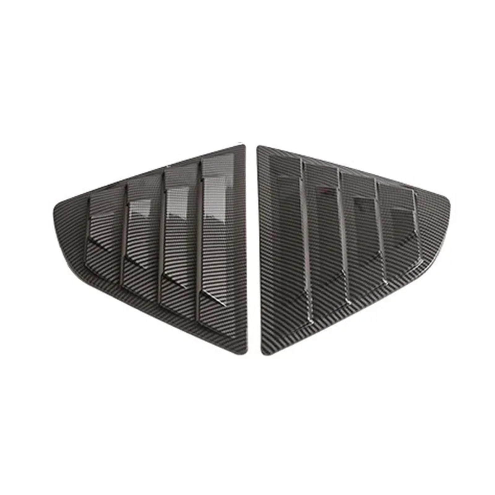 zyppk Auto-Heckfenster-Fensterladen-Abdeckungsverkleidung, passend for Toyota, Camry Auto-Zubehör 2018–2021, Fenster-Lamellen-Seitenlüftung Heckscheibenrollo-Zierleiste(Carbon Fiber) von zyppk
