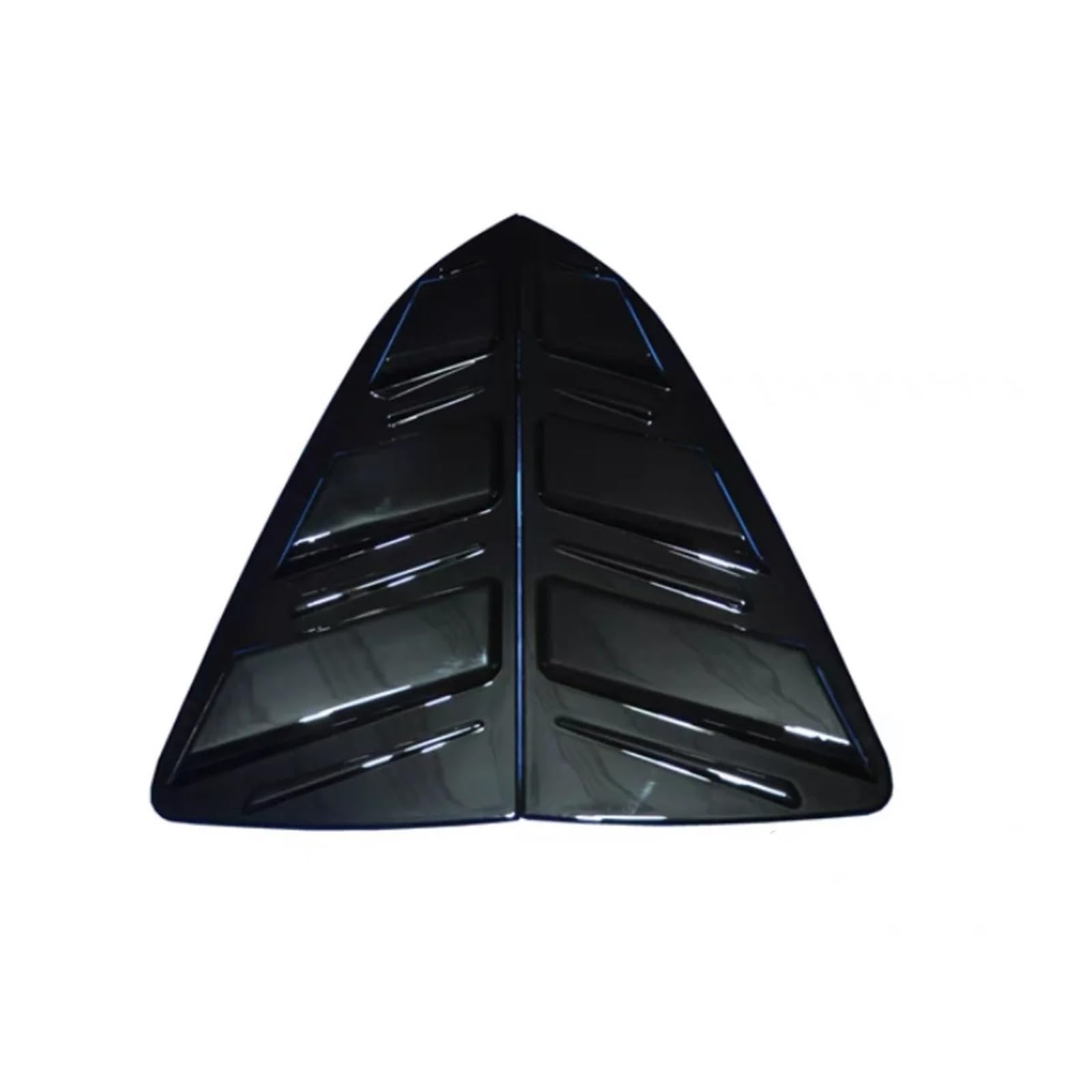 zyppk Auto-Heckklappen-Seitenlüftungsabdeckung, passend for VW, passend for Volkswagen, Polo 2019 2020 Fensterjalousie Heckscheibenrollo-Zierleiste(Glossy Black) von zyppk