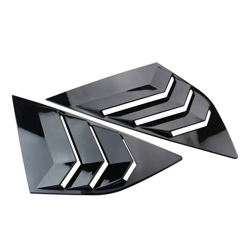 zyppk Auto-Hinterseiten-Verschlussabdeckung, passend for Ford, Focus Schrägheck 2012–2018, Zieraufkleber, Entlüftungsschaufel Heckscheibenrollo-Zierleiste(Gloss Black) von zyppk