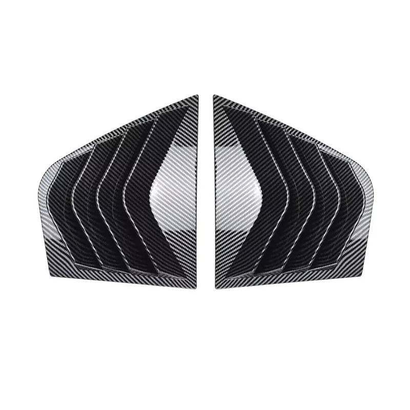 zyppk Auto-Hinterseiten-Verschlussabdeckung, passend for KIA, Stinger 2018–2023, Zieraufkleber, Lüftungsschlitzfenster Heckscheibenrollo-Zierleiste(Carbon) von zyppk