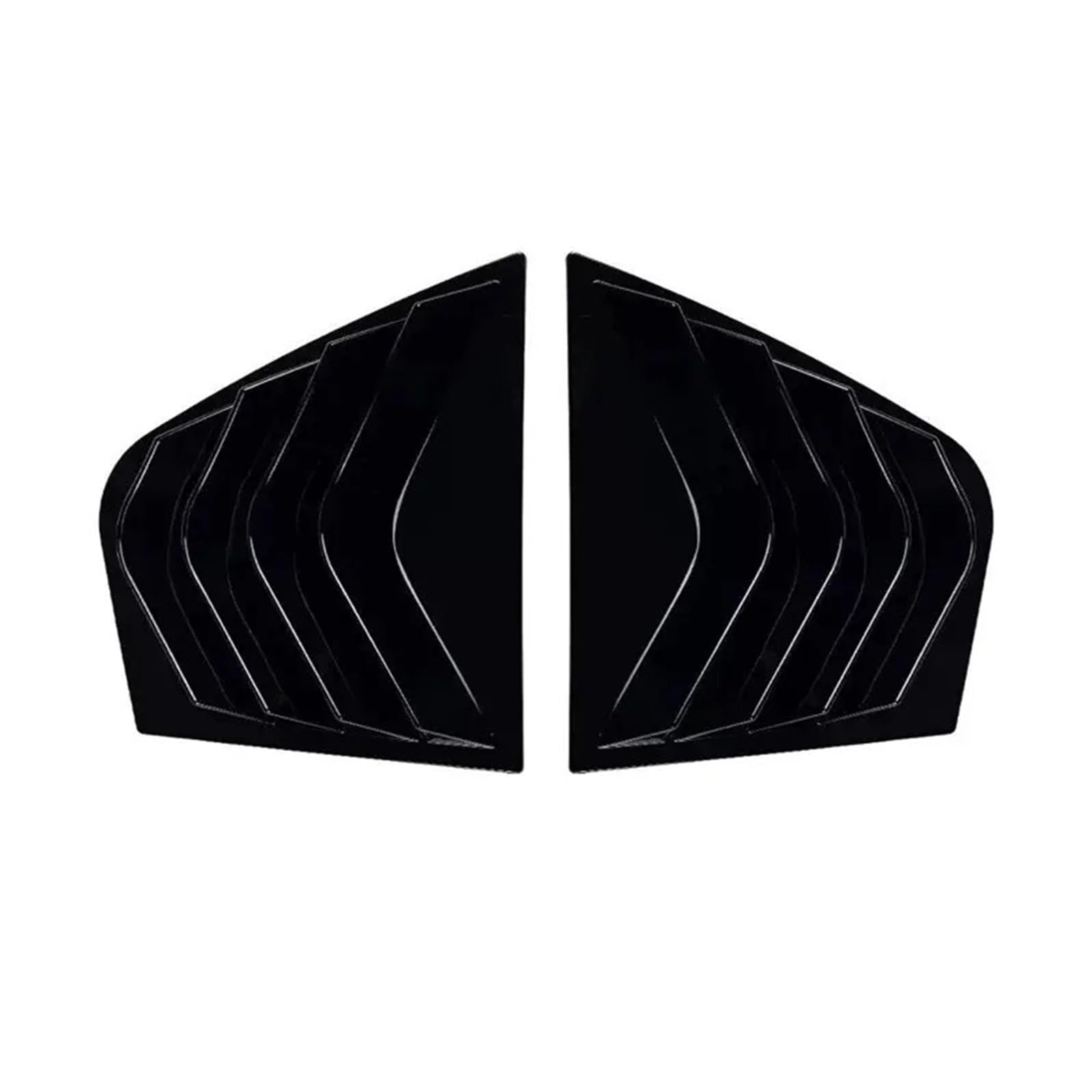 zyppk Auto-Hinterseiten-Verschlussabdeckung, passend for KIA, Stinger 2018–2023, Zieraufkleber, Lüftungsschlitzfenster Heckscheibenrollo-Zierleiste(Gloss Black) von zyppk