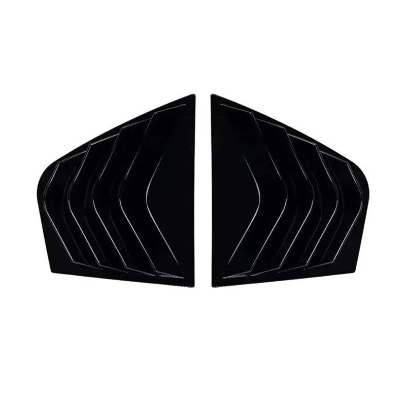 zyppk Auto-Hinterseiten-Verschlussabdeckung, passend for KIA, Stinger 2018–2023, Zieraufkleber, Lüftungsschlitzfenster Heckscheibenrollo-Zierleiste(Gloss Black) von zyppk
