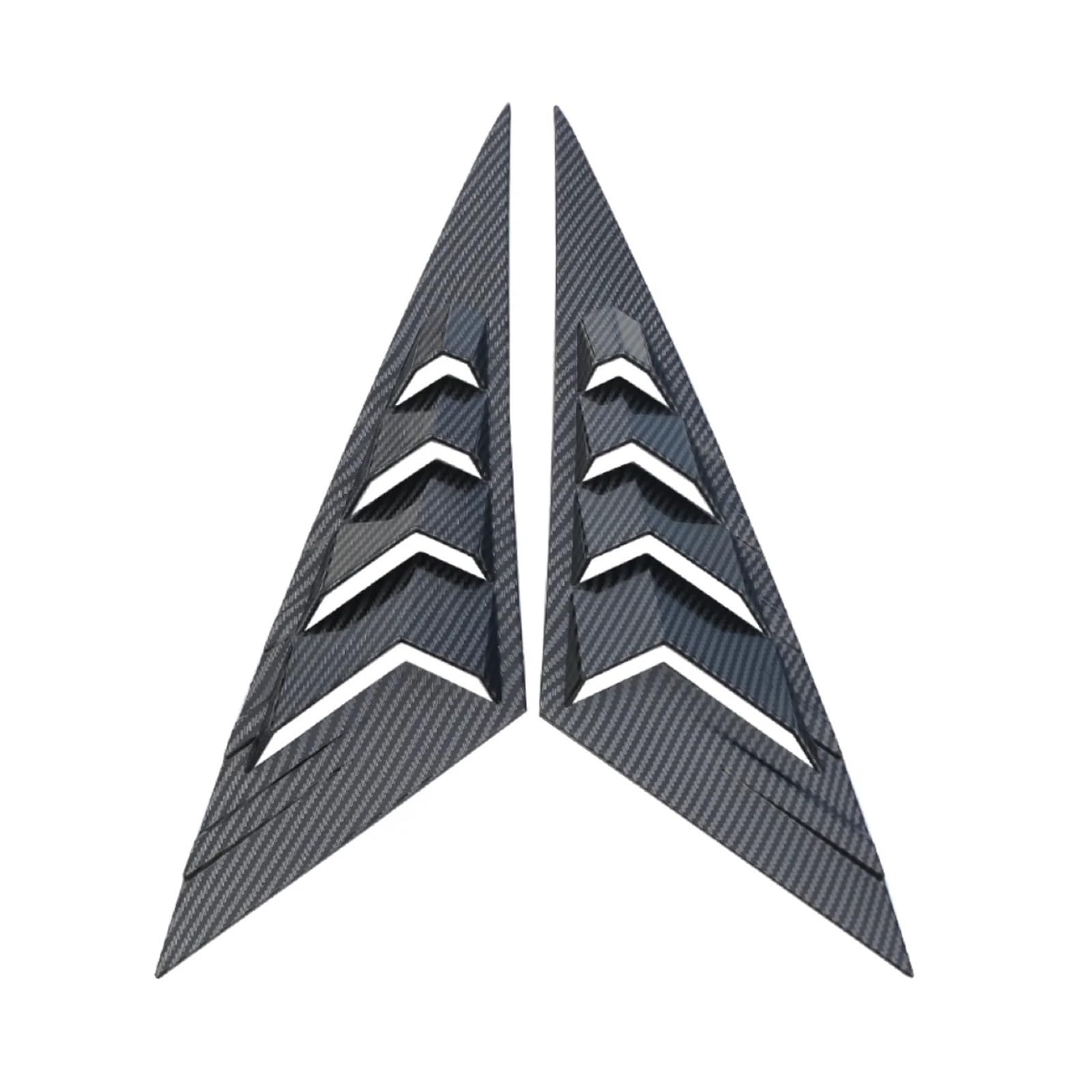 zyppk Auto-Hinterseiten-Verschlussverkleidung, passend for Hyundai, Elantra 2021 2022, Aufkleber, Entlüftungsschaufel, Jalousie Heckscheibenrollo-Zierleiste(Carbon Fiber) von zyppk