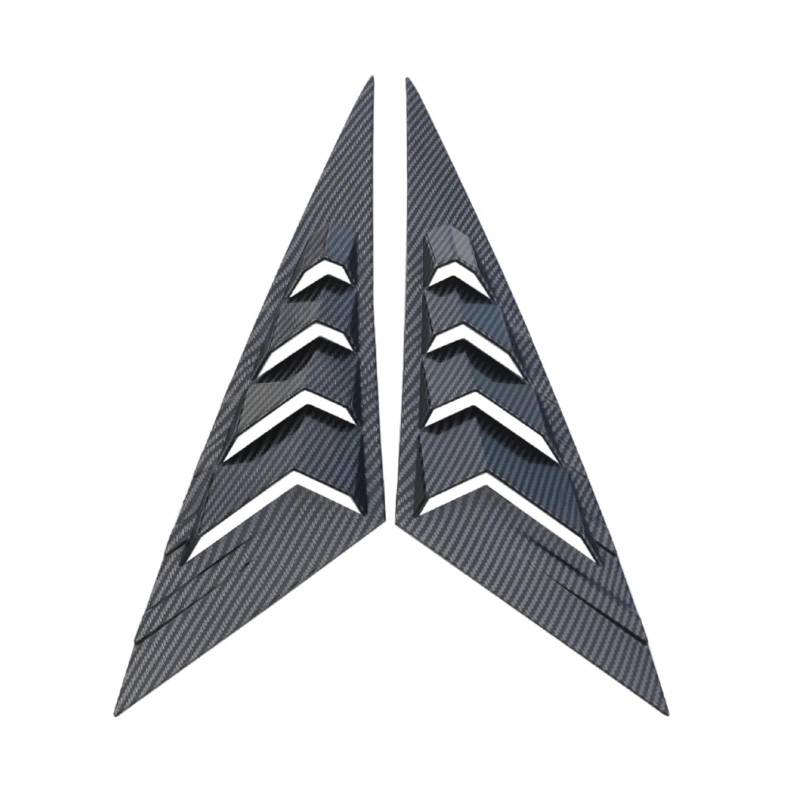 zyppk Auto-Hinterseiten-Verschlussverkleidung, passend for Hyundai, Elantra 2021 2022, Aufkleber, Entlüftungsschaufel, Jalousie Heckscheibenrollo-Zierleiste(Carbon Fiber) von zyppk