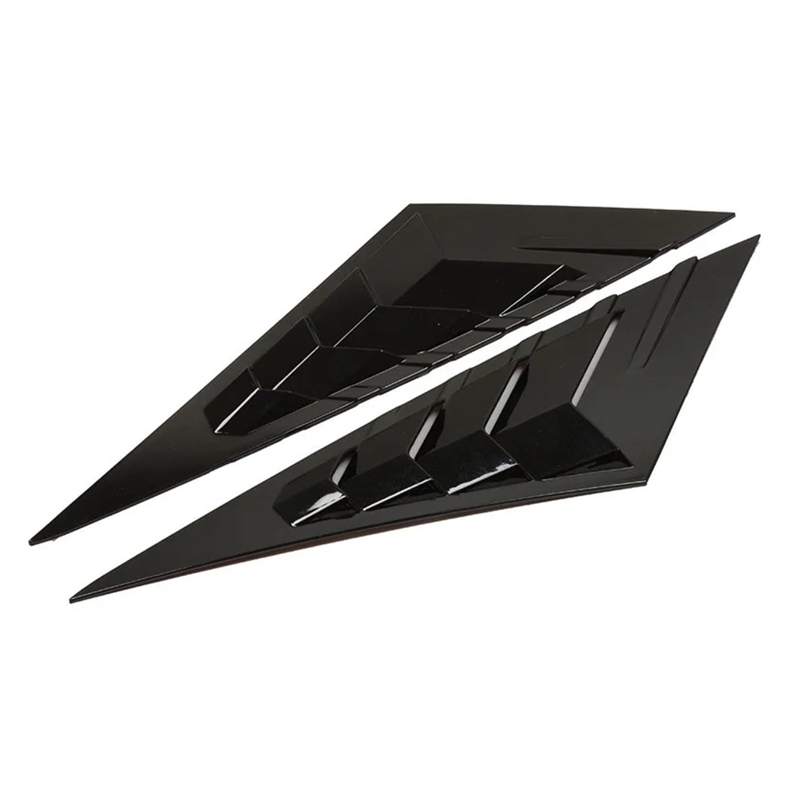 zyppk Auto-Hinterseiten-Verschlussverkleidung, passend for Hyundai, Elantra 2021 2022, Aufkleber, Entlüftungsschaufel, Jalousie Heckscheibenrollo-Zierleiste(Gloss Black) von zyppk