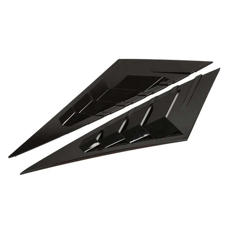 zyppk Auto-Hinterseiten-Verschlussverkleidung, passend for Hyundai, Elantra 2021 2022, Aufkleber, Entlüftungsschaufel, Jalousie Heckscheibenrollo-Zierleiste(Gloss Black) von zyppk