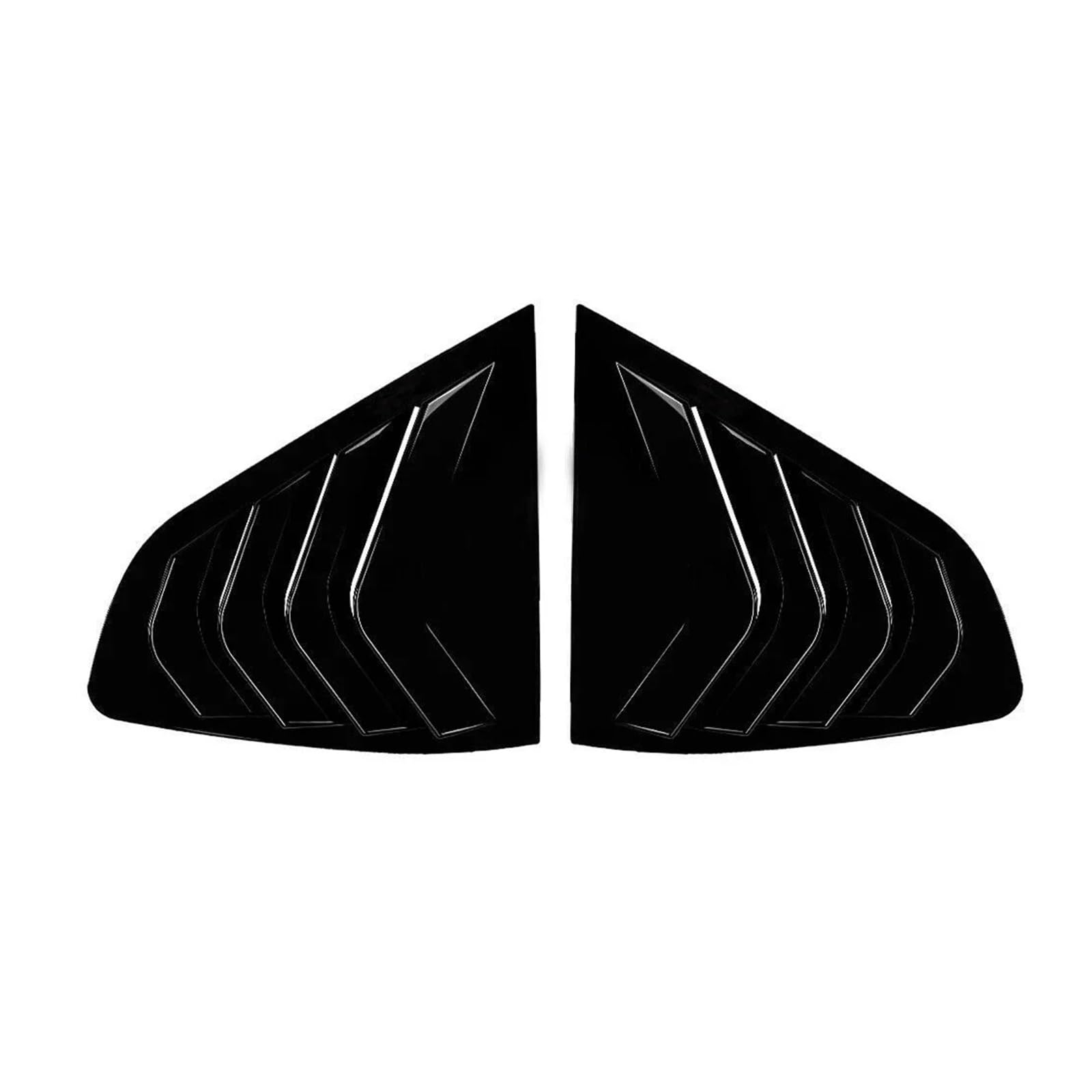 zyppk Auto-Seitenfensterladen-Abdeckungs-Ordnungsaufkleber, passend for BMW, Heckscheibenrollo-Zierleiste(Gloss Black) von zyppk